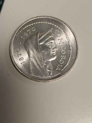 Moneta argento 1000 - lire, roma
