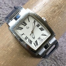 Orologio Guess Uomo GC15000 Vestito Swiss Made Pelle Blu Quarzo Analogico 32mm 8"