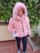 BOMBER GIACCA PELLICCIA VOLPE ROSA FOX FUR JACKET FUCHSJACKE FOURRURE RENARD 毛皮