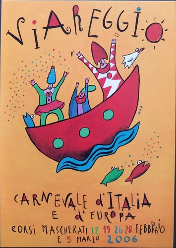 Cartolina carnevale viareggio - cartolina,