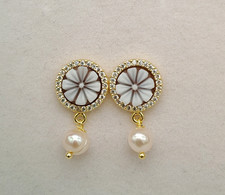 Orecchini donna cammeo argento