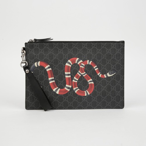 Gucci kingsnake strap clutch - gucci,