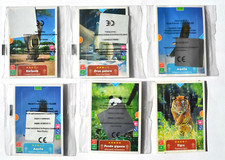Lotto nr 6 Card Animal Action 3d sorpresine gadget Kinder Ferrero