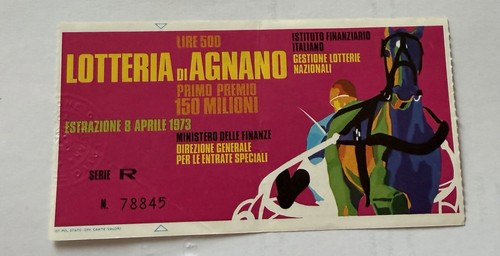 Biglietto lotteria agnano - lotteria,