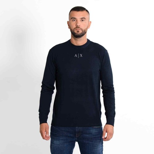 Maglione girocollo logo armani - girocollo,