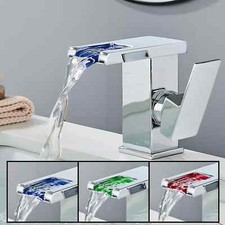 LED Rubinetto per lavabo bagno Miscelatore monocomando cromato per bidet Ottone