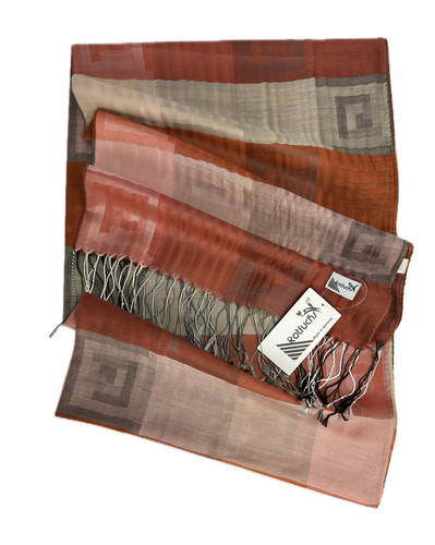 Sciarpa web poliestere beige