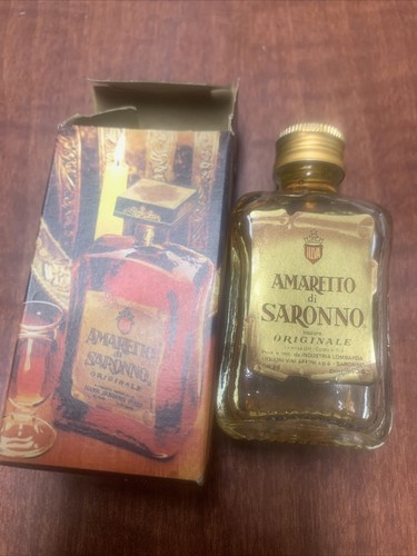 Mini bottiglia vetro amaretto - mini,