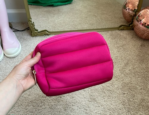 Borsa cosmetica trapuntata