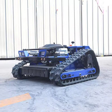 trinciaerba radiocomandato cingolato 9cv Loncin con pala spazzaneve.