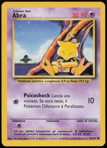 Pokemon tcg abra 102 set - pokemon, 43/102