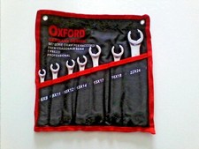 SET DI CHIAVI APERTE ESAGONALI SPACCATE RACCORDI TUBI 7 PEZZI DA 6 A 24 MM 