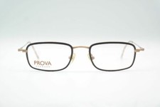 Prova T11 Col. 002 48[]20 140 Matt Oro Nero Ovale Occhiali Montatura Nuova