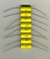 LOTTO DI 8 CONDENSATORI AUDIO POLIPROPILENE - MKP 0,47µF - 630V NCC FILI LUNGHI