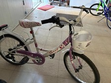 BICICLETTA BAMBINA MISURA 20 COLORE ROSA BIANCA MODELLO VICINI SWEET 