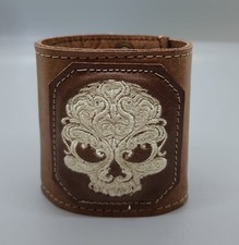 Bracciale In Pelle Con Teschio