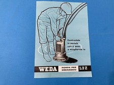 WEDA L 3 Z POMPA AD IMMERSIONE DRENAGGIO  DEPLIANT OPUSCOLO PUBBLICITARIO.