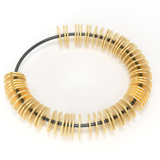 Distanziatore disco sottile oro massiccio 18 kt perline tappo piatto divisorio componente 10 pezzi