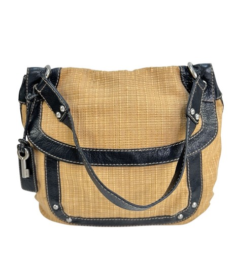 Borsa fossil paglia - fossil, in