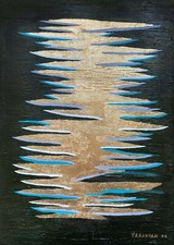 Quadro astratto arte moderna "Moonlight" minimalismo contemporaneo 