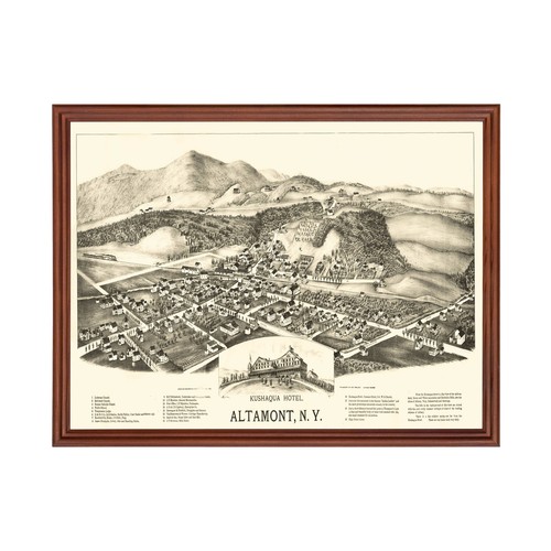 Vecchia mappa altamont - altamont,, ny