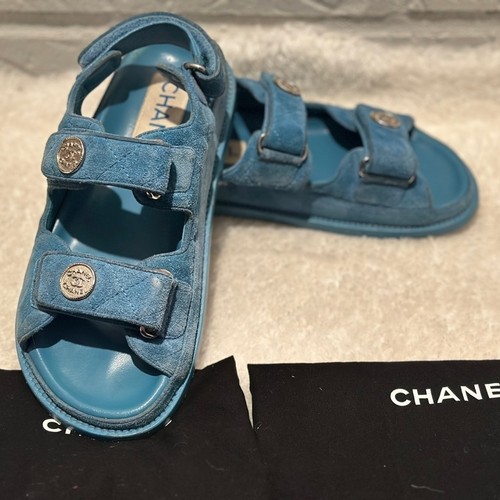 Sandali papà chanel - papà, blu