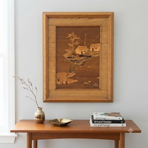 Paesaggio vintage legno a - paesaggio,
