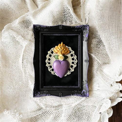 Quadro con cuore - , nero