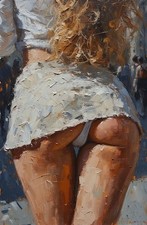 Perizoma sexy Upskirt stampa