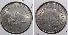 Seychelles 1 rupia, 1976