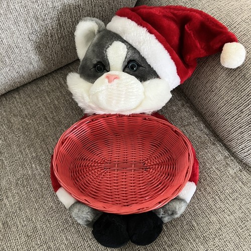Vintage rosso natale gattino - vintage,