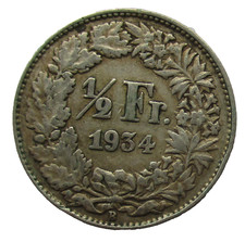 Svizzera argento franco - 1/2,