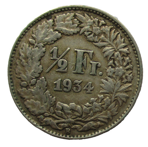 Svizzera argento franco - svizzera, 1/2