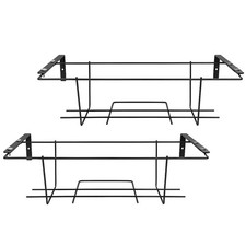 2x Balconiera Regolabile  In Ferro da 50 cm Nero Porta Vaso Portata 15 Kg - 132M