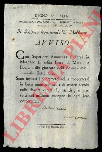 Avviso fiera merci - avviso, di