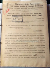 IX CAMPAGNA NAZIONALE ANTITUBERCOLARE DOCUMENTO  1939 GIORNATA DELLE 2 CROCI