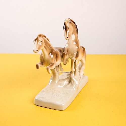 Statua cavalli ceramica - cavalli,