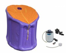 Gonfiabile Sauna Vapore Lilla/Arancione, Elettr. Geregelter Generatore 2 L 1000