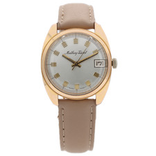 Orologio da polso uomo meccanico vintage Mathey-Tissot Sunburst Date tono oro 800