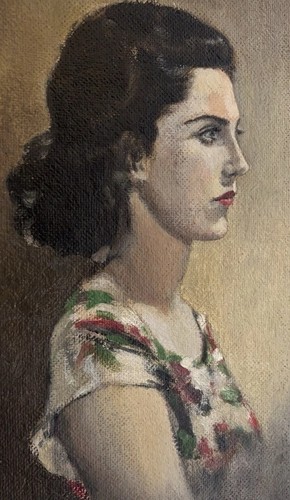 Dipinto olio ritratto di - ad,
