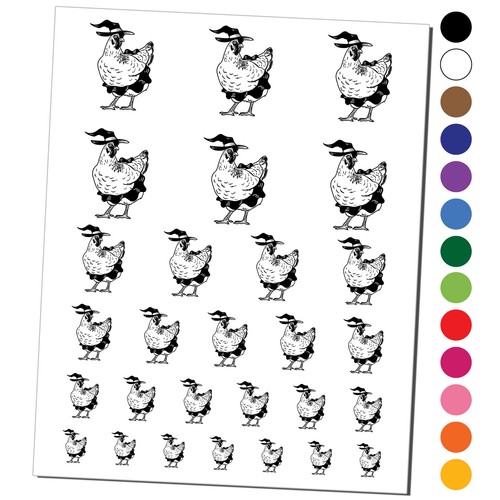 Set strega gallina halloween - set,