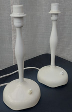 Coppia di lampade da tavolo vintage Ikea in metallo per comodini luci