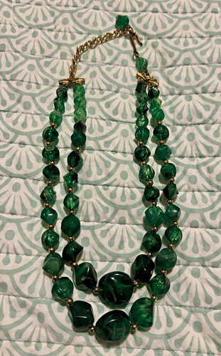 Collana vintage malachite - vintage,