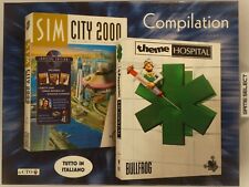 SIM CITY 2000 + THEME HOSPITAL COMPILATION PC COMPUTER SOLO SCATOLA E MANUALI
