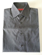 ANTONIO FUSCO CAMICIA UOMO SLIM FIT GRIGIO MANICHE LUNGHE SIZE 38 CASUAL SHIRT