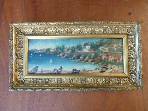 Antica pittura legno bordo - legno,