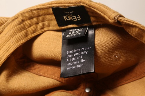 Fendi tan logo adjustable - logo,