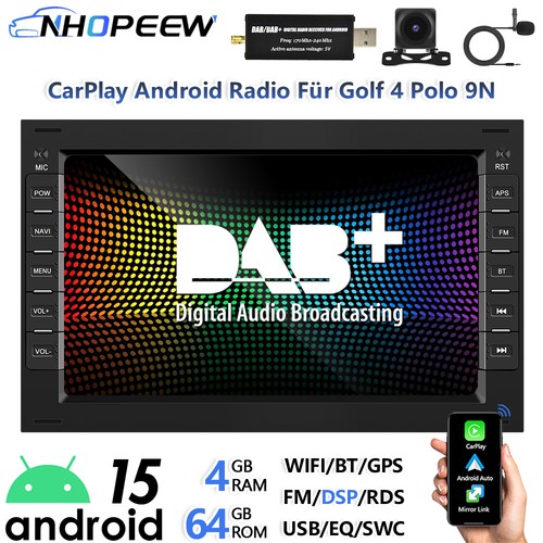 Autoradio carplay dab - dab, 4+64g