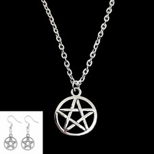 Collana orecchini pentacolo - collana, /