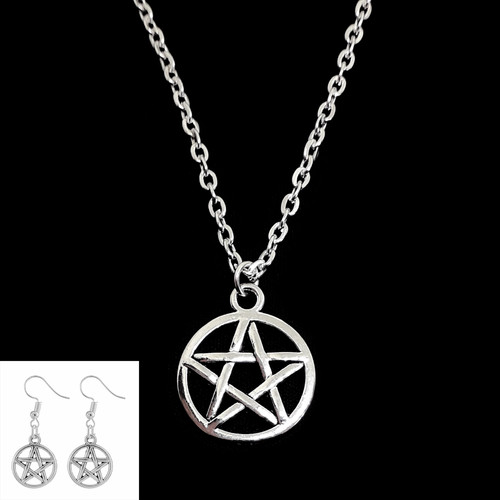 Collana orecchini pentacolo - collana,